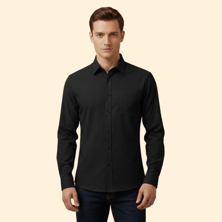 Men’s Slim-Fit Shirt with Button Front