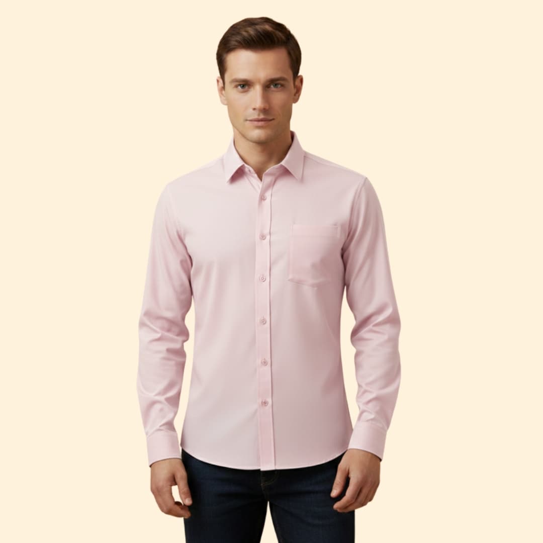 Men’s Slim-Fit Shirt with Button Front