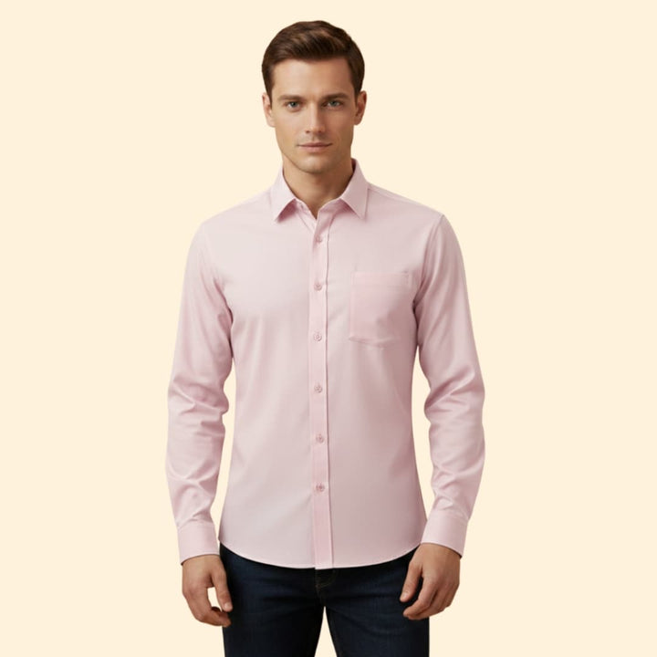 Men’s Slim-Fit Shirt with Button Front