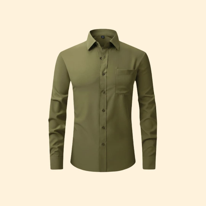 Men’s Slim-Fit Shirt with Button Front