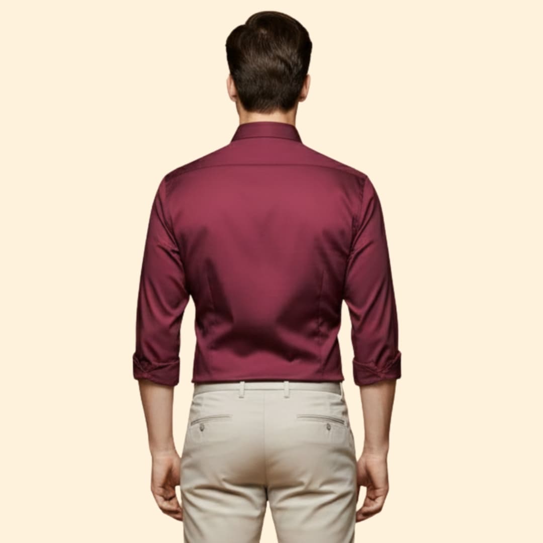 Men’s Slim-Fit Shirt with Collared Neck
