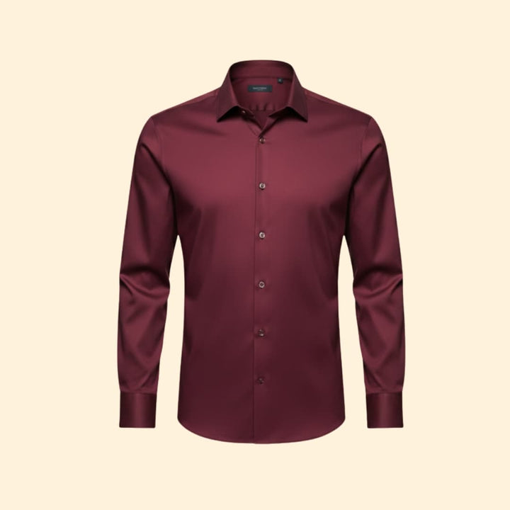 Men’s Slim-Fit Shirt with Collared Neck