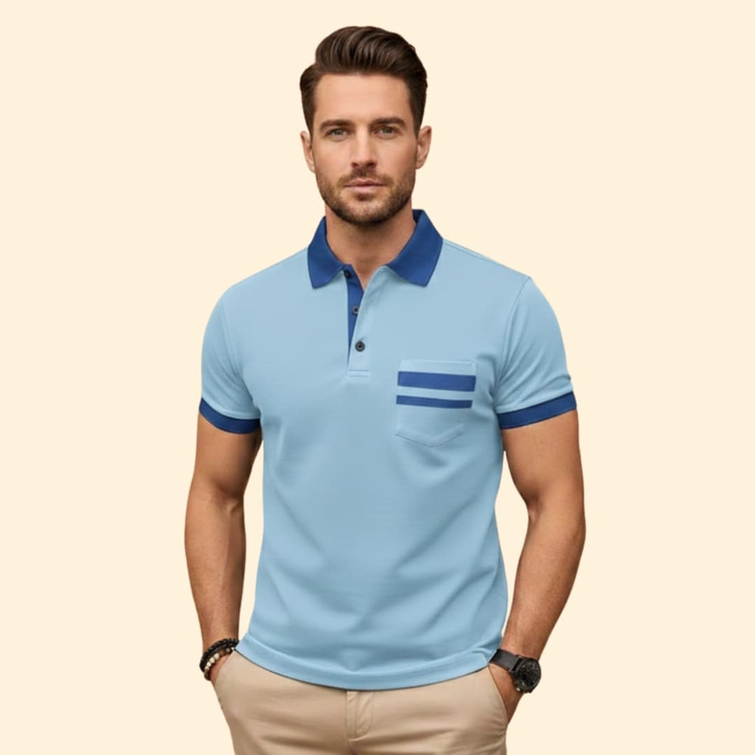 Men's Slim Fit Polo Shirt with Pocket