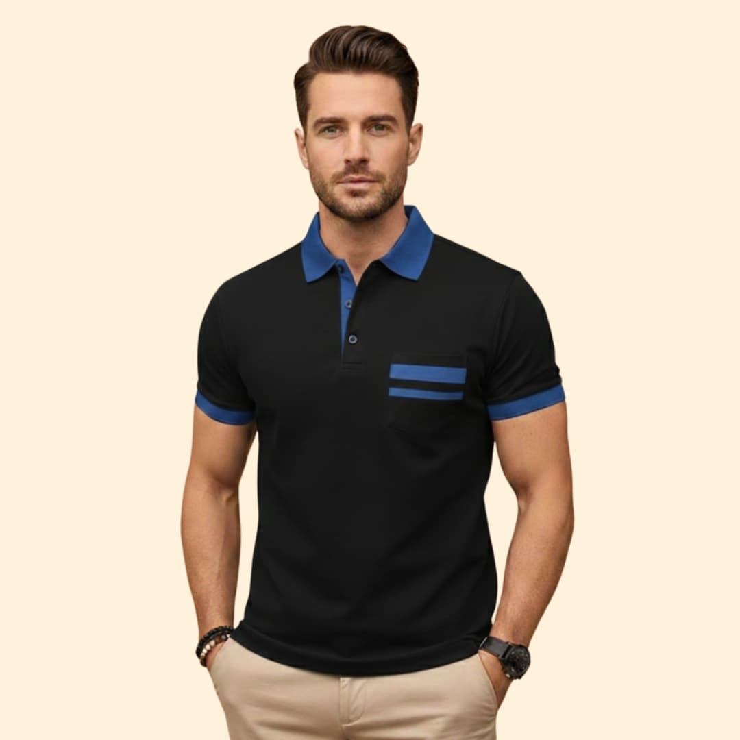 Men's Slim Fit Polo Shirt with Pocket