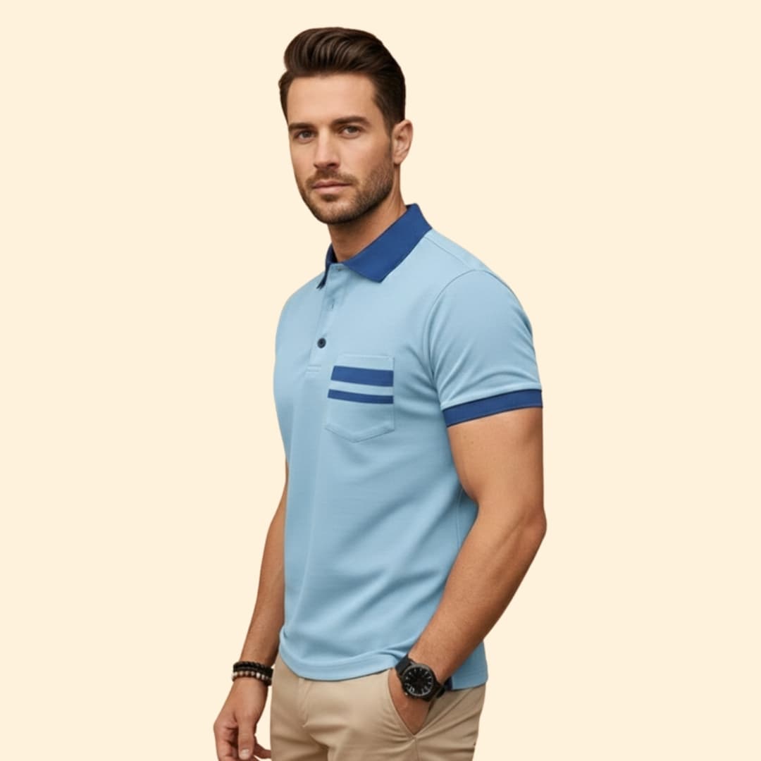Men's Slim Fit Polo Shirt with Pocket