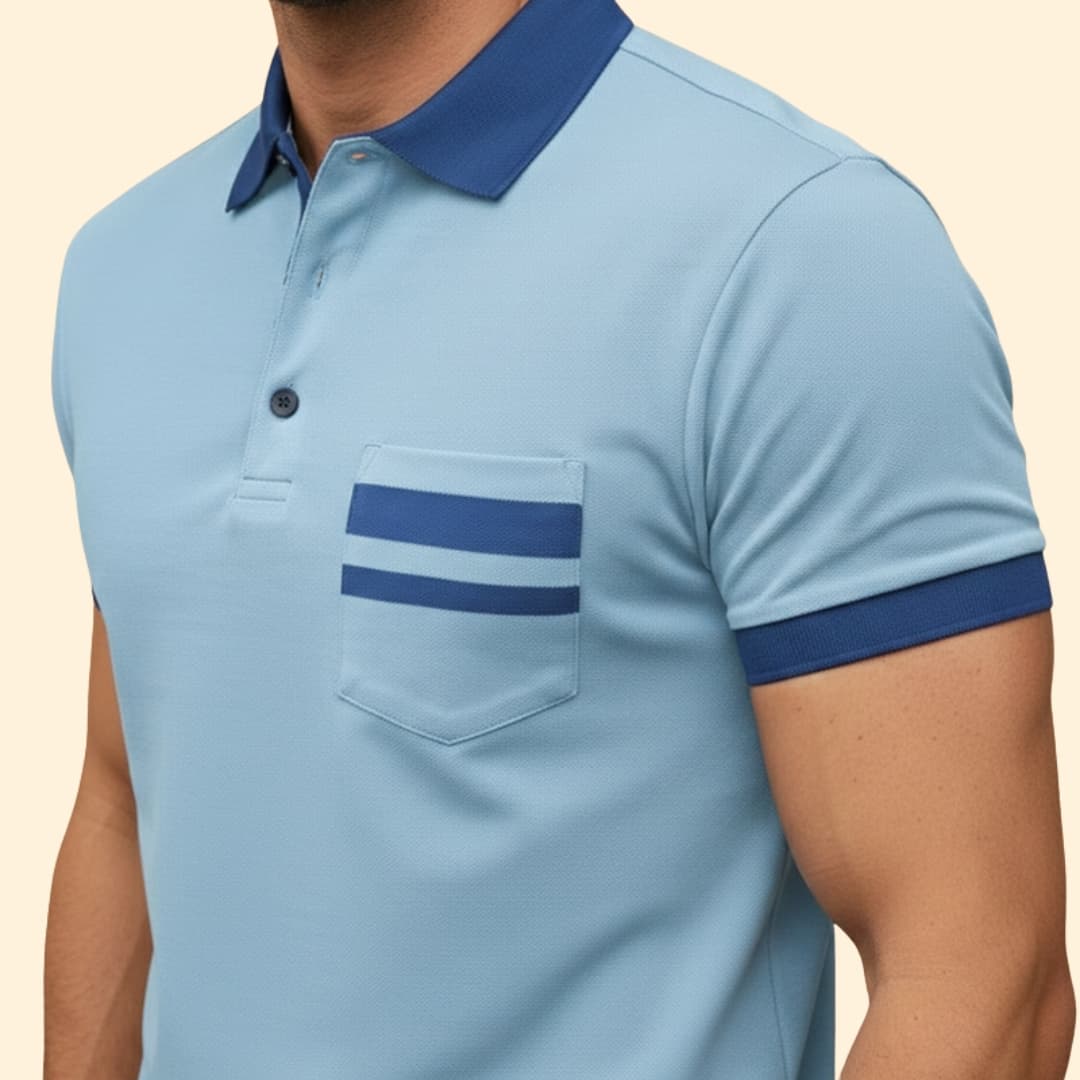 Men's Slim Fit Polo Shirt with Pocket