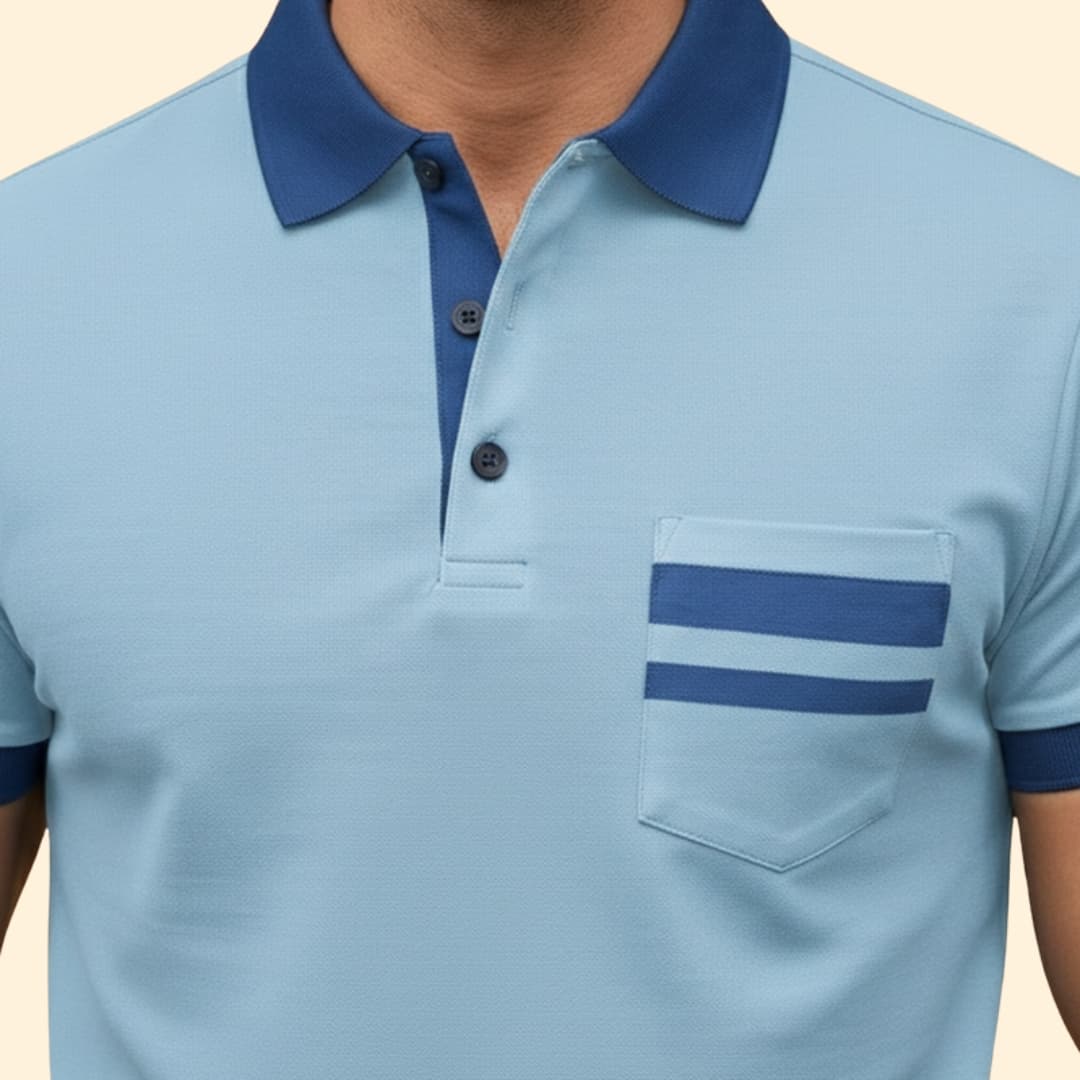 Men's Slim Fit Polo Shirt with Pocket