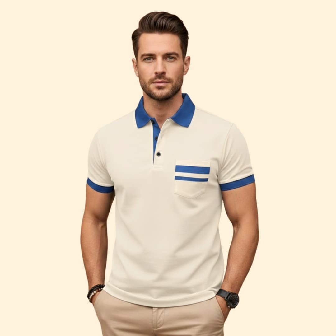 Men's Slim Fit Polo Shirt with Pocket