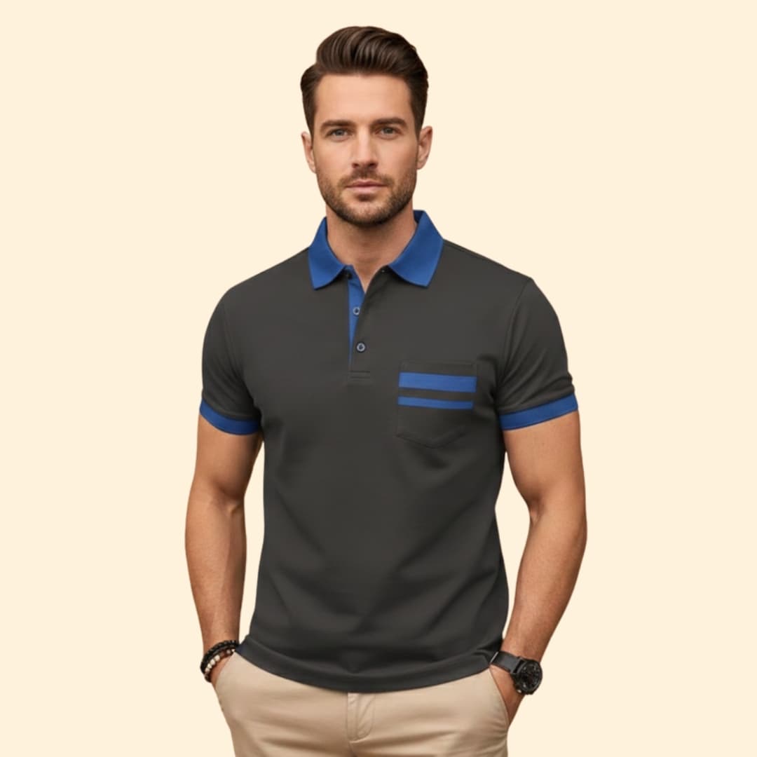 Men's Slim Fit Polo Shirt with Pocket