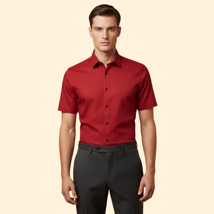 Men’s Slim Fit Shirt with Short Sleeves