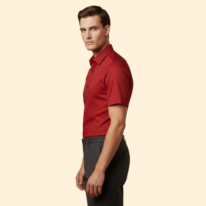 Men’s Slim Fit Shirt with Short Sleeves
