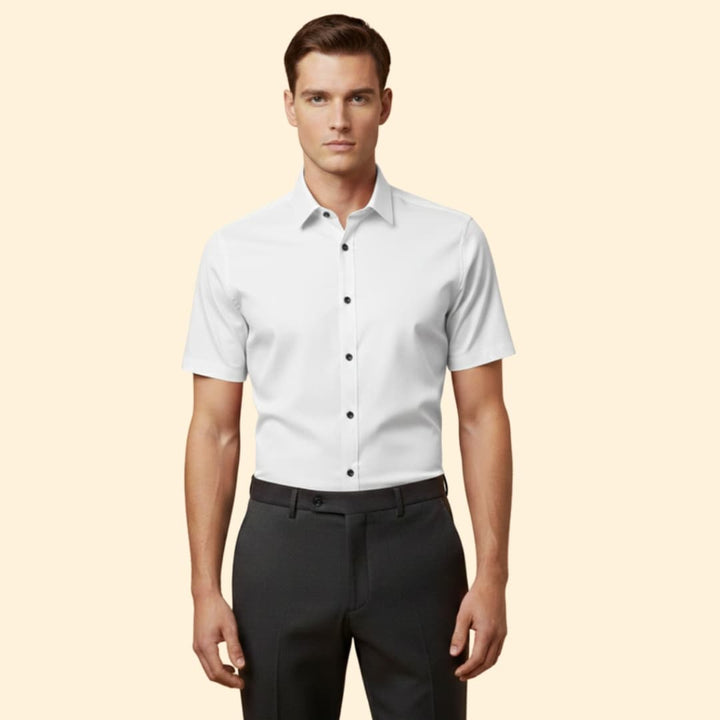 Men’s Slim Fit Shirt with Short Sleeves
