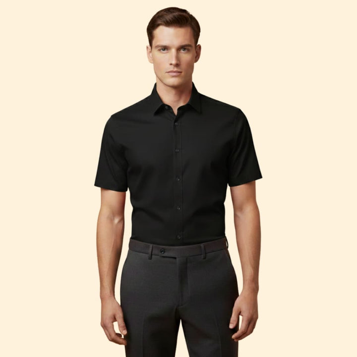Men’s Slim Fit Shirt with Short Sleeves