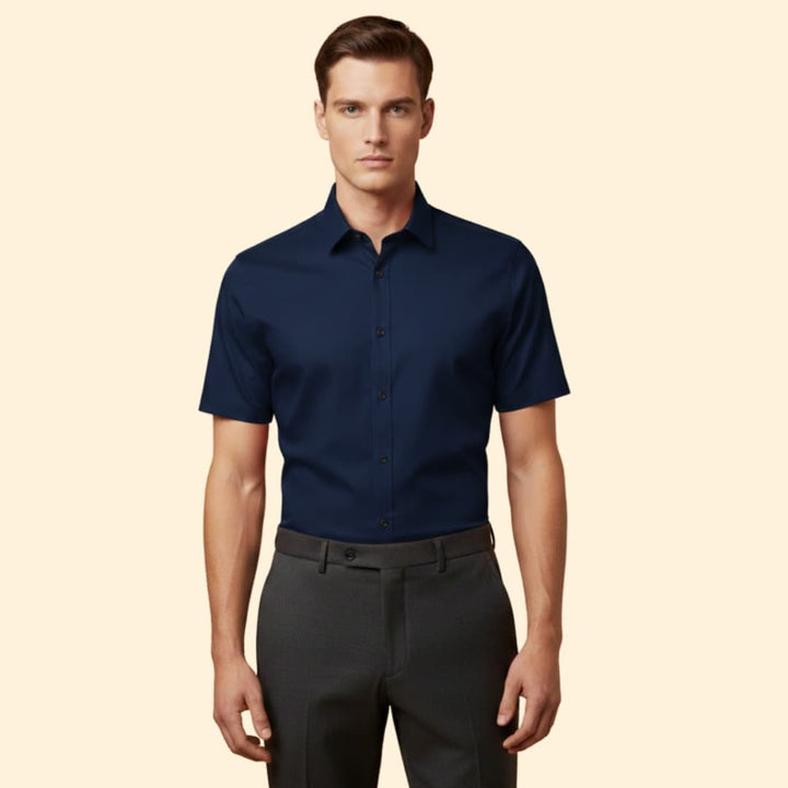 Men’s Slim Fit Shirt with Short Sleeves