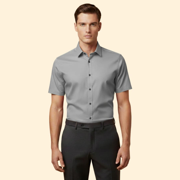 Men’s Slim Fit Shirt with Short Sleeves