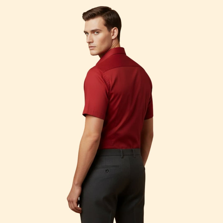 Men’s Slim Fit Shirt with Short Sleeves