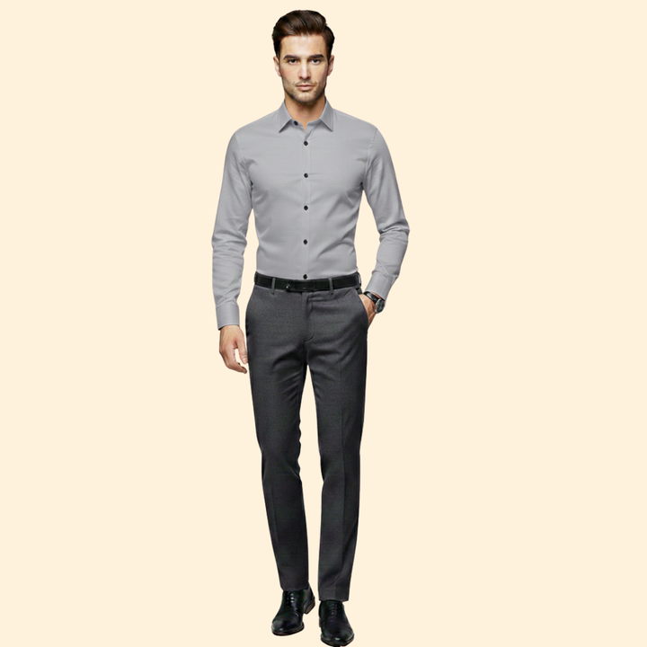 Tommy Men’s Button-Up Shirt with Spread Collar