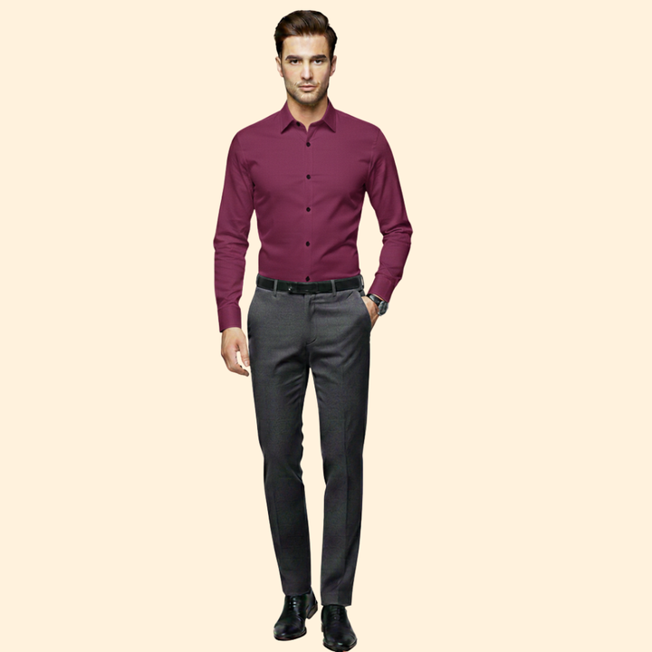 Tommy Men’s Button-Up Shirt with Spread Collar