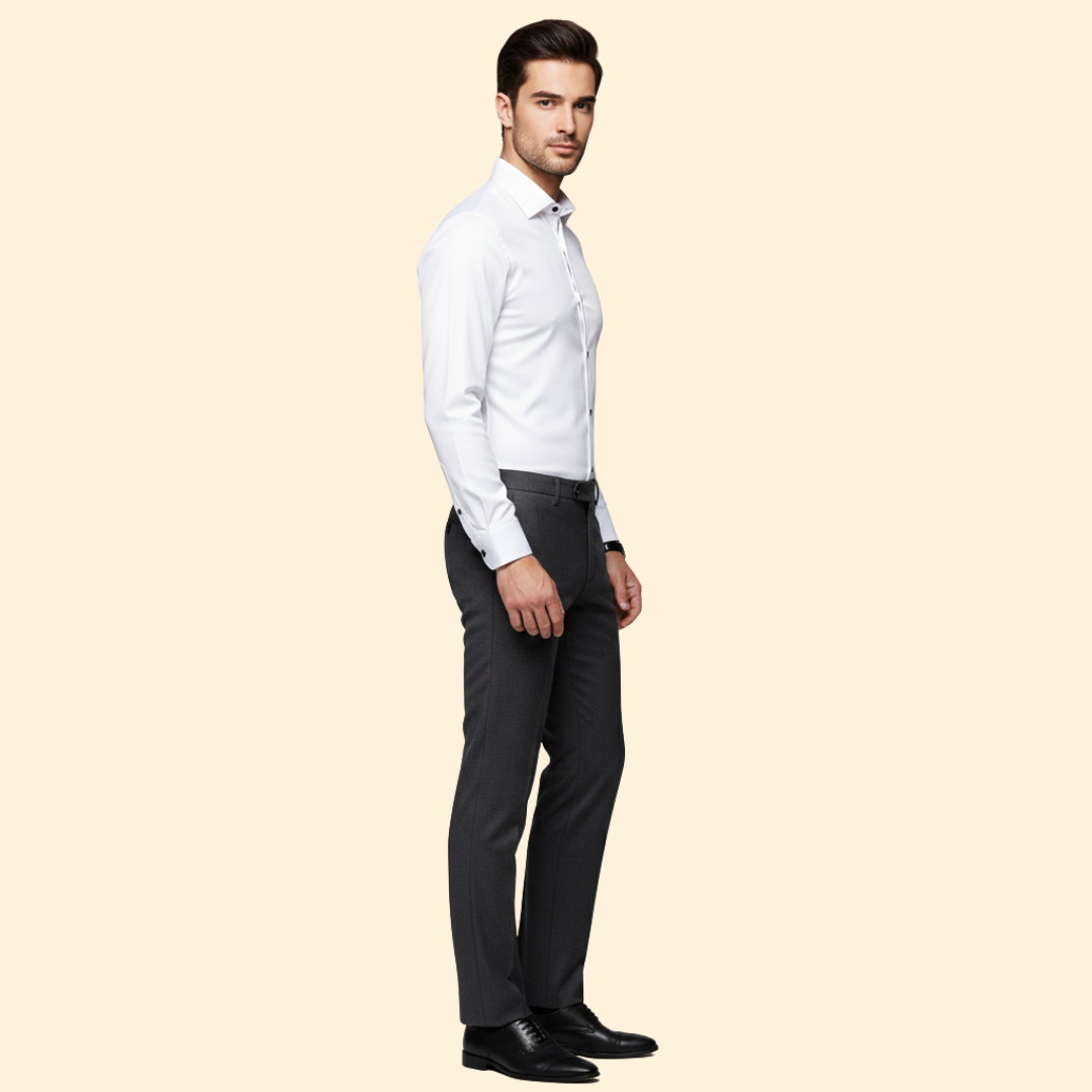 Tommy Men’s Button-Up Shirt with Spread Collar