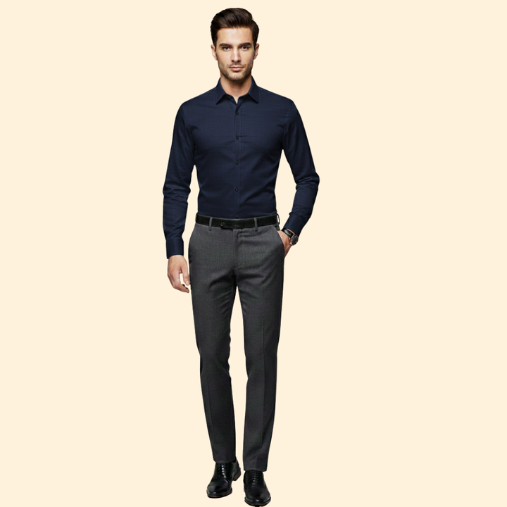 Tommy Men’s Button-Up Shirt with Spread Collar