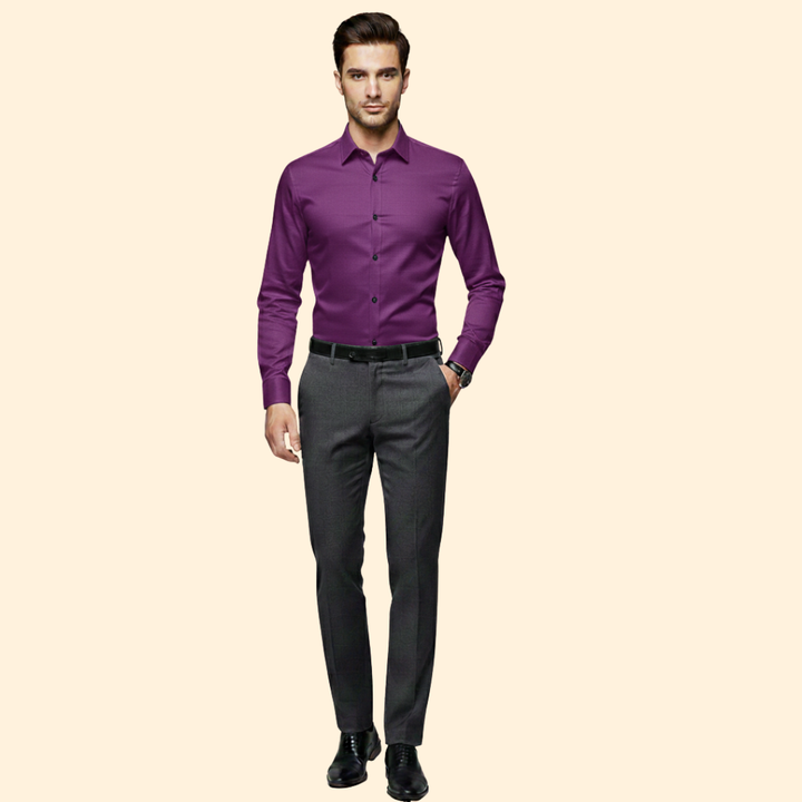 Tommy Men’s Button-Up Shirt with Spread Collar