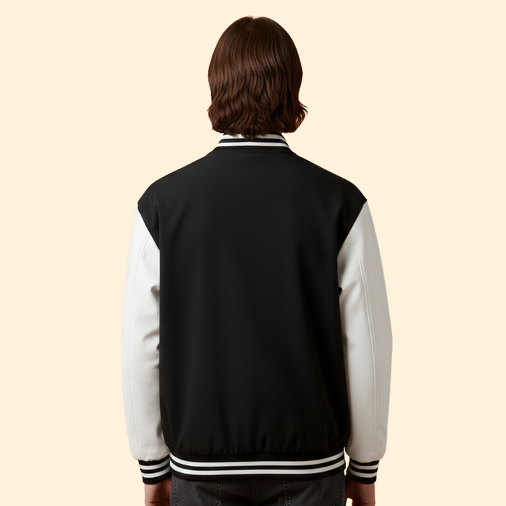 Men’s Bomber Jacket with Snap Button Closure