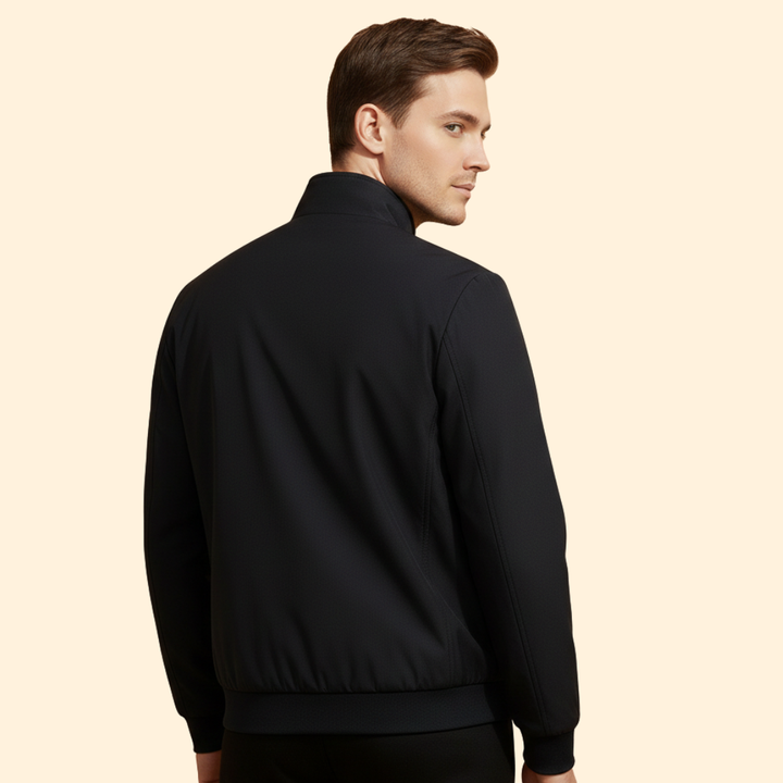 Men’s Bomber Jacket with Stand Collar Design