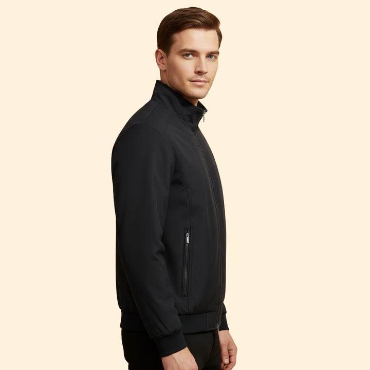 Men’s Bomber Jacket with Stand Collar Design