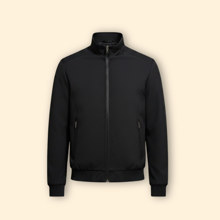 Men’s Bomber Jacket with Stand Collar Design