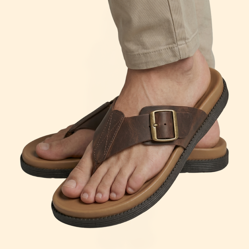 Men's Stitched Strap Sandals with Insole