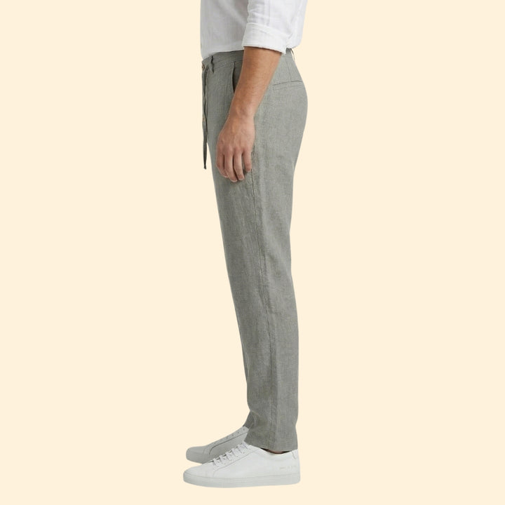 Men’s Straight Leg Pants with Drawstring Waist