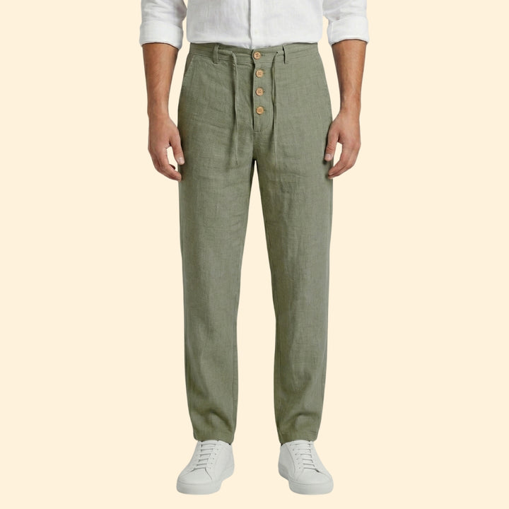 Men’s Straight Leg Pants with Drawstring Waist