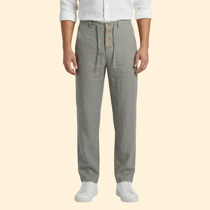 Men’s Straight Leg Pants with Drawstring Waist