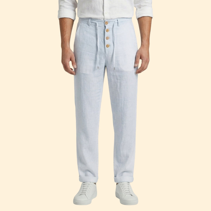 Men’s Straight Leg Pants with Drawstring Waist