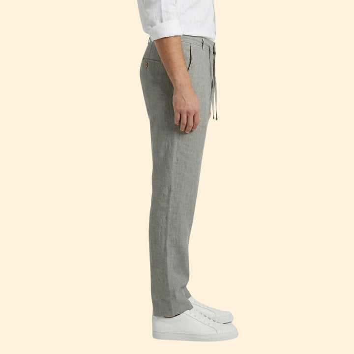 Men’s Straight Leg Pants with Drawstring Waist
