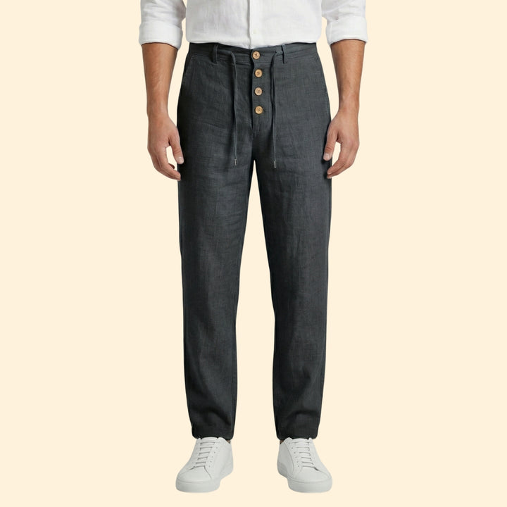 Men’s Straight Leg Pants with Drawstring Waist