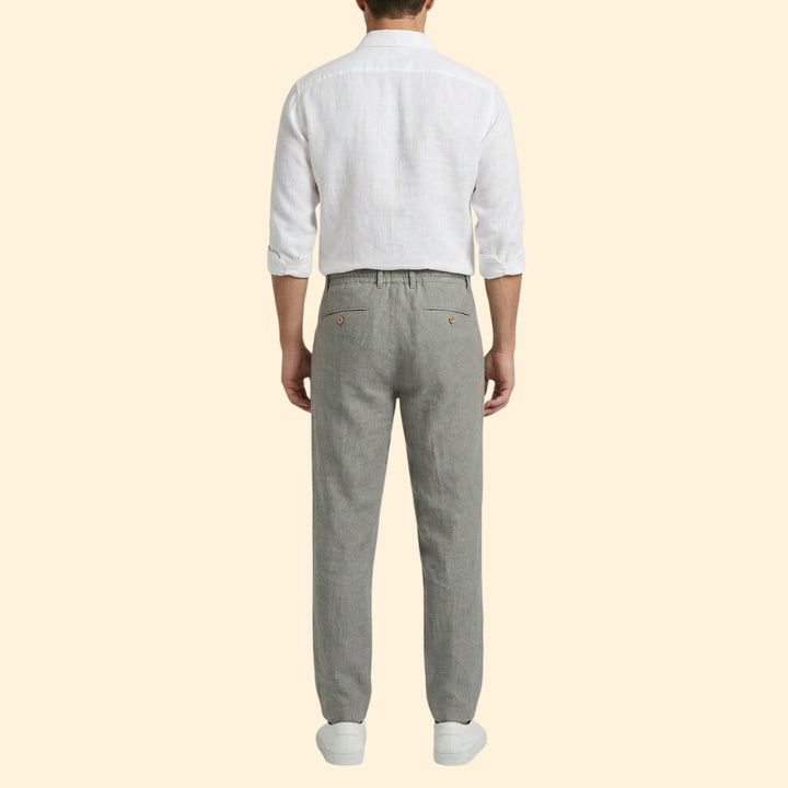 Men’s Straight Leg Pants with Drawstring Waist