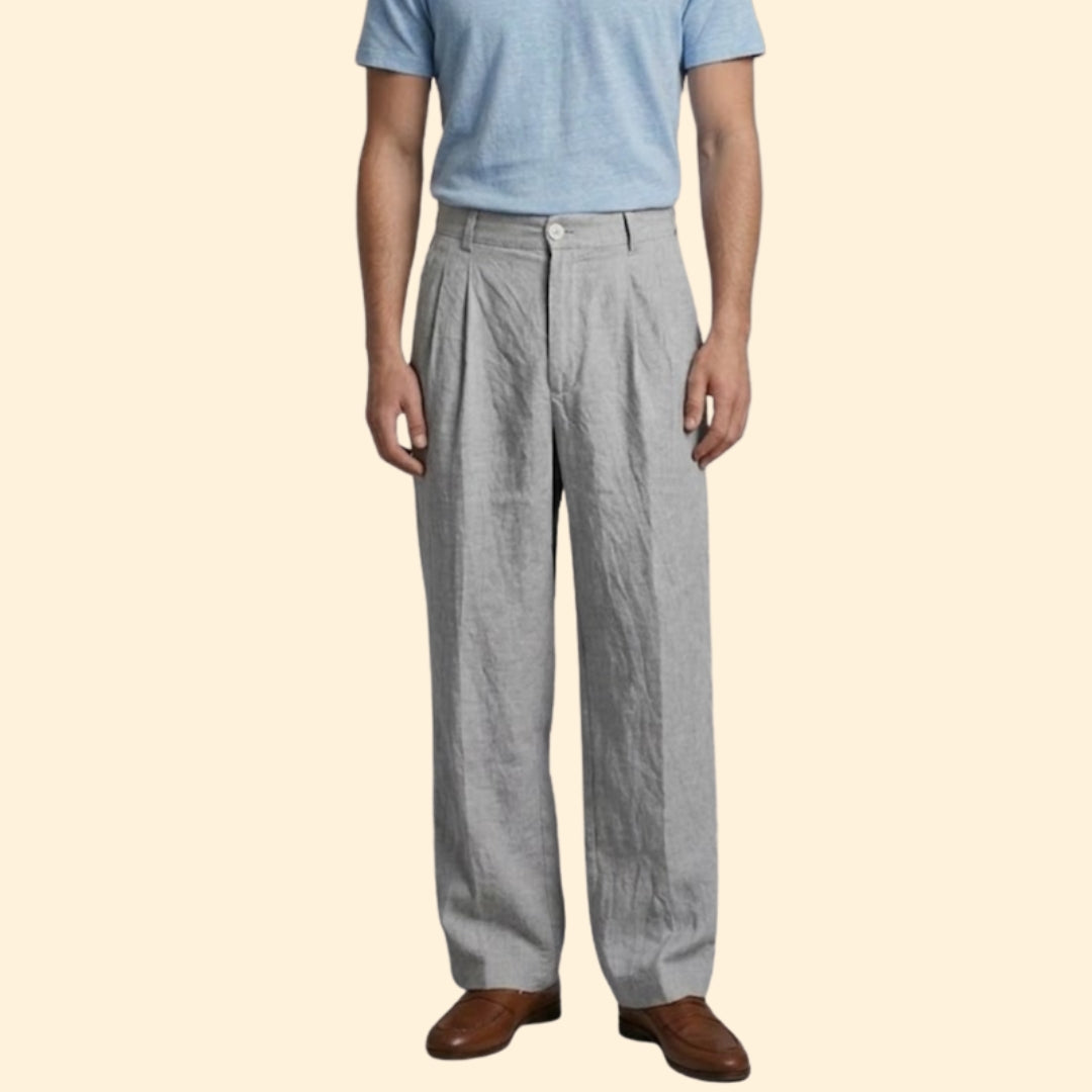 Men’s Straight Pants with Side Pockets