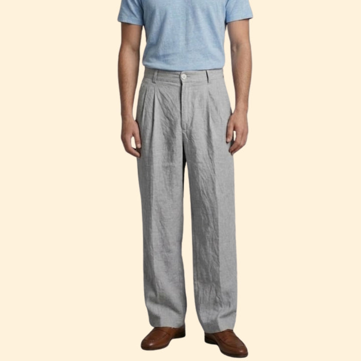 Men’s Straight Pants with Side Pockets
