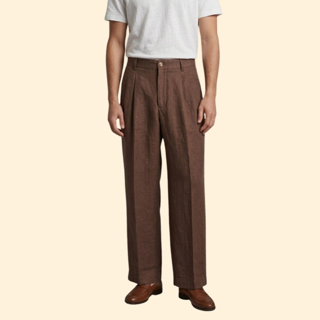 Men’s Straight Pants with Side Pockets