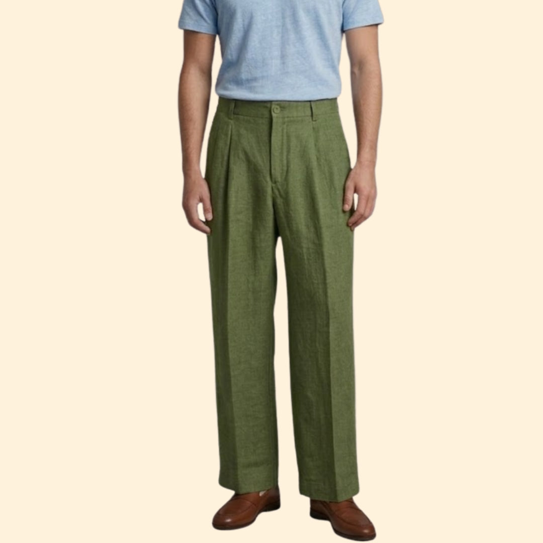 Men’s Straight Pants with Side Pockets