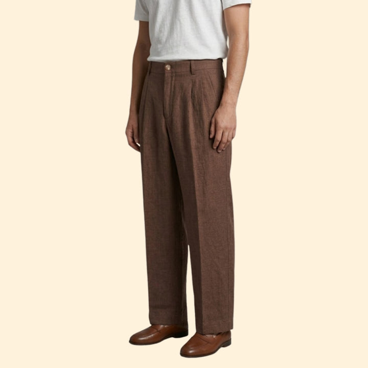 Men’s Straight Pants with Side Pockets