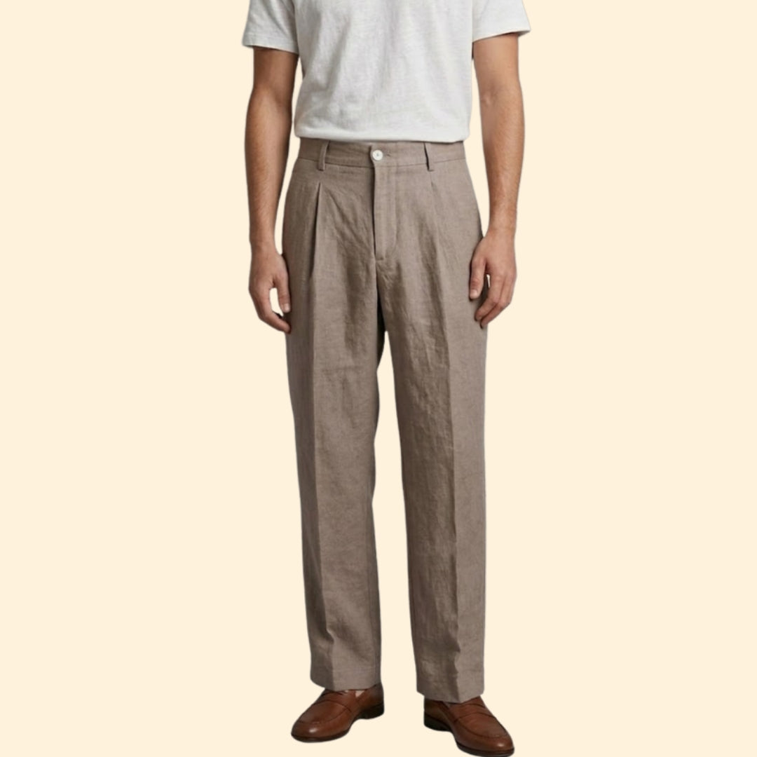 Men’s Straight Pants with Side Pockets