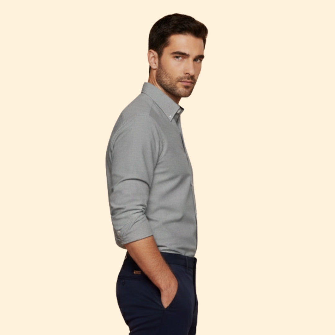 Men's Stretch Shirt with Rolled Sleeve