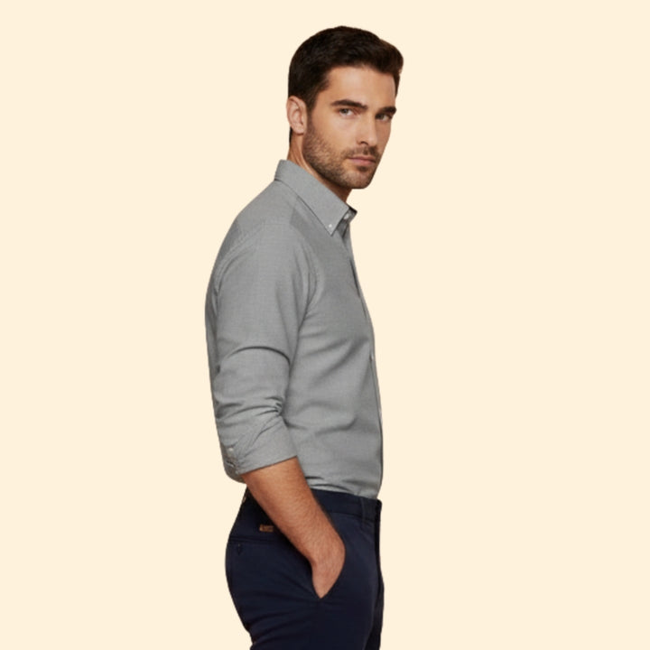 Men's Stretch Shirt with Rolled Sleeve