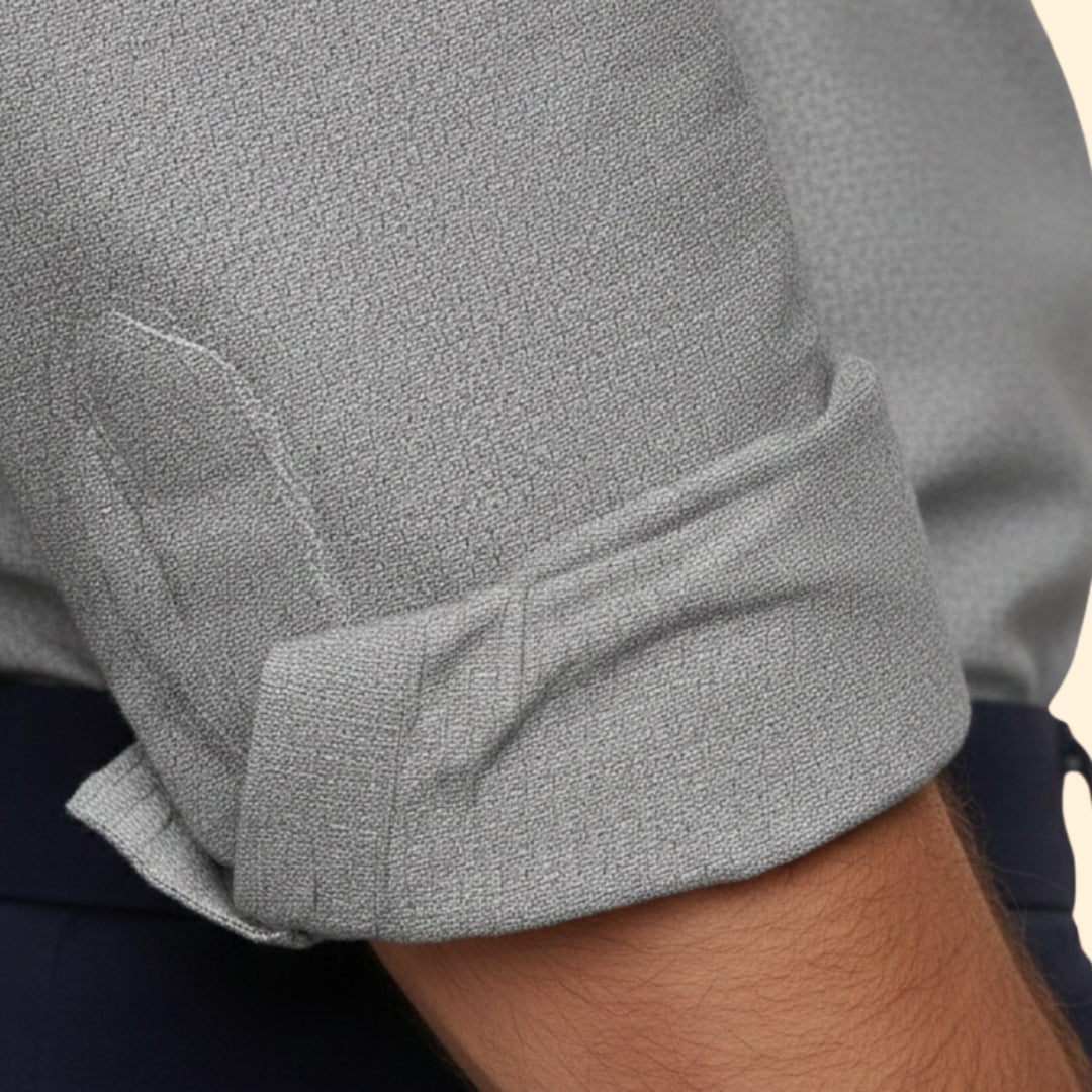 Men's Stretch Shirt with Rolled Sleeve