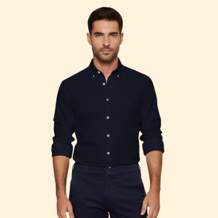 Men's Stretch Shirt with Rolled Sleeve