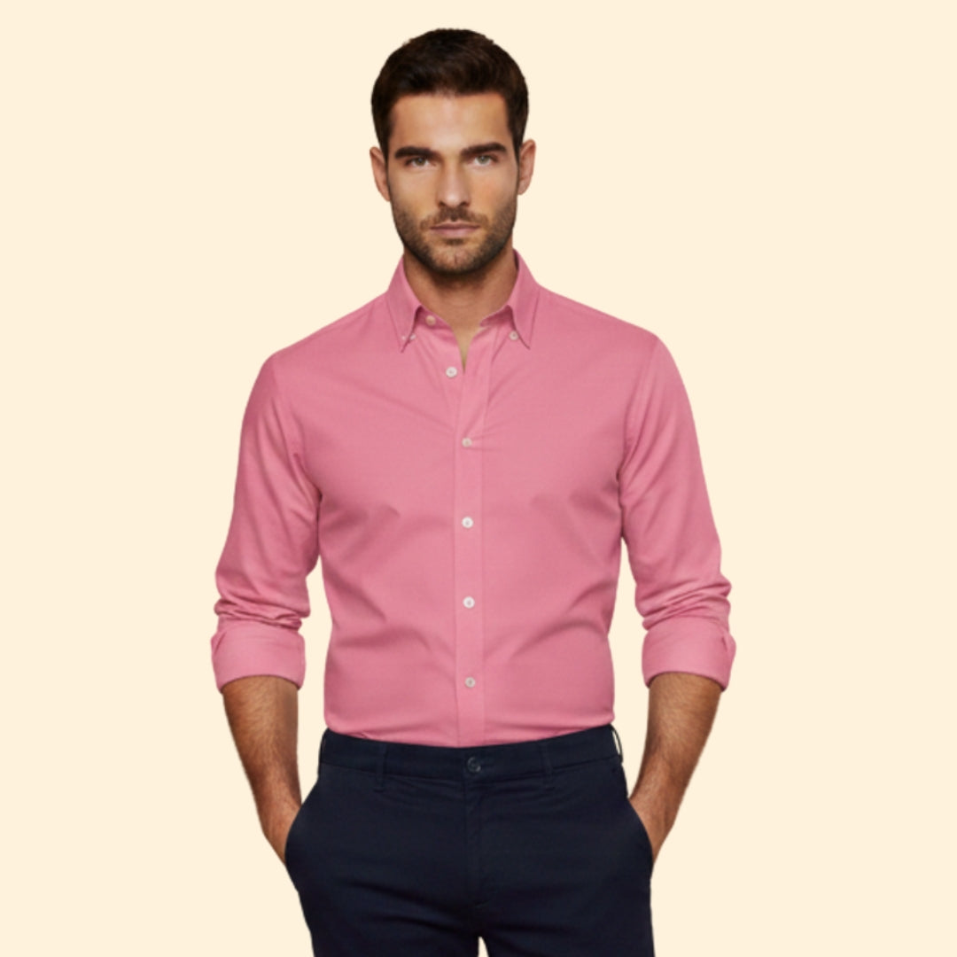 Men's Stretch Shirt with Rolled Sleeve