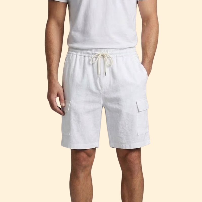 Men’s Cargo Shorts with Drawstring Waist