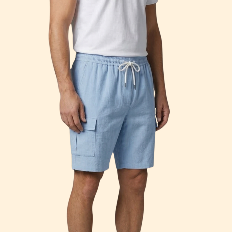 Men’s Cargo Shorts with Drawstring Waist